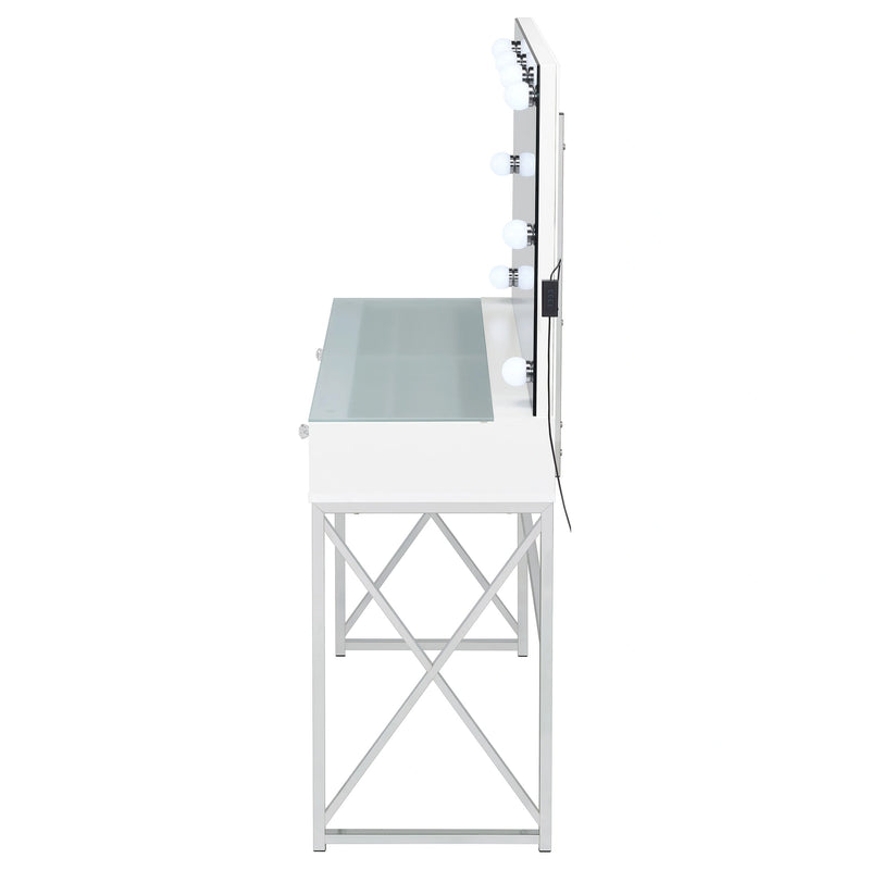 Eliza Makeup Vanity Table with LED Mirror and Stool
