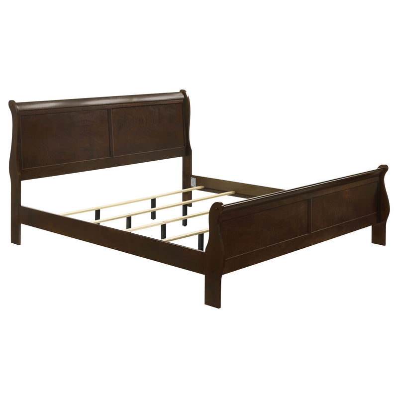 Louis Philippe Sleigh Panel Bed