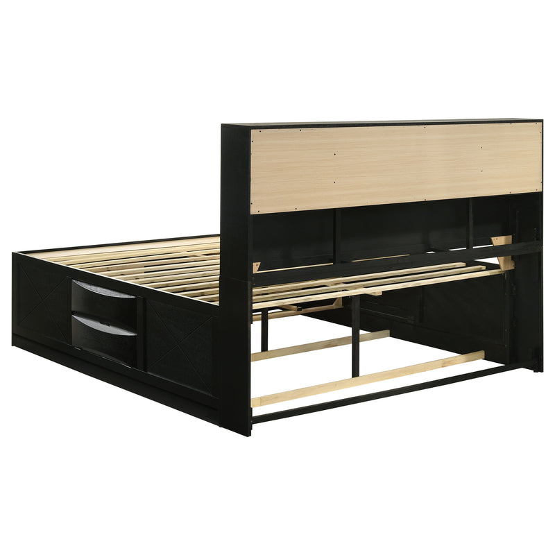 Briana Bookcase Platform Storage Bed