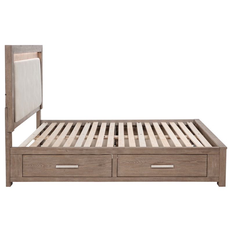 Kenora Panel Platform Storage Bed with LED Lighting