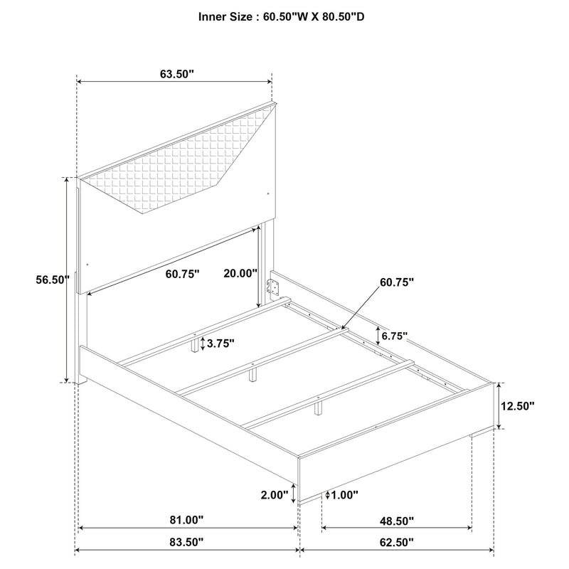 Ives Panel Bed with LED Lighting