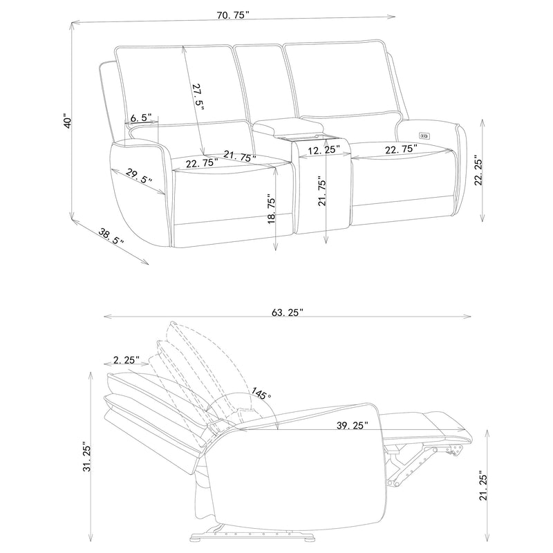 Sylmar Power Reclining Sofa Set